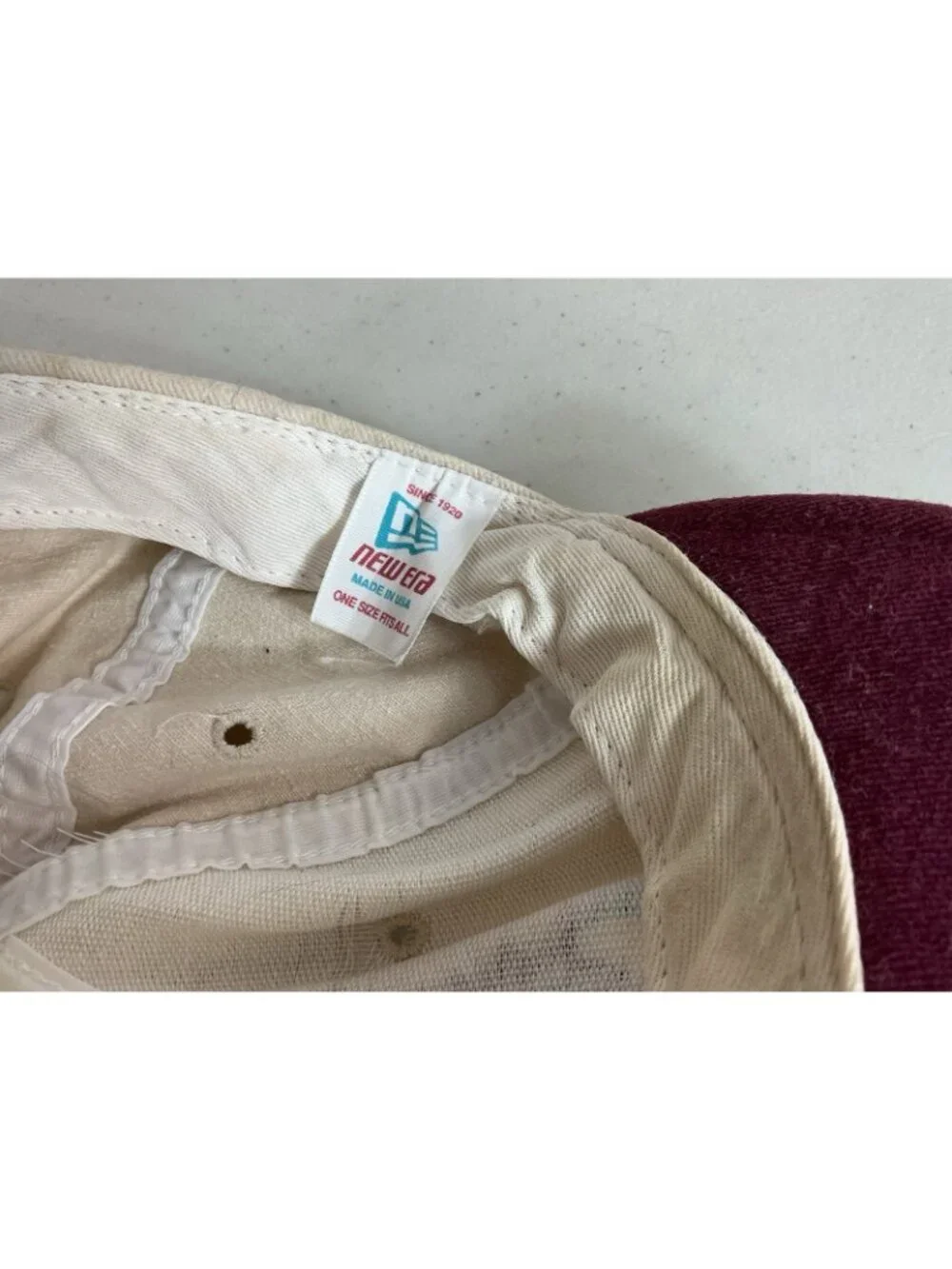 Vintage Tan Colorado Avalanche Hockey Cap Hat Made USA One Size